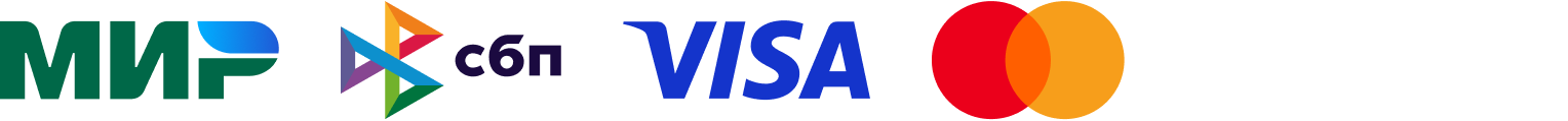 Способы оплаты: МИР, СБП, Visa, Mastercard